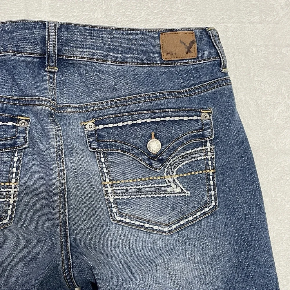 American‎ Eagle Women's Juniors Midi Super Stretch Shorts Size See Measurements